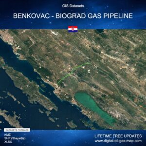 [Product Image] GIS Datasets of Benkovac - Biograd Gas Pipeline
