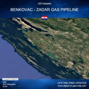 [Product Image] GIS Datasets of Benkovac - Zadar Gas Pipeline