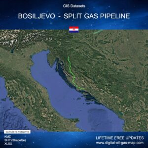 [Product Image] GIS Datasets of Bosiljevo  -  Split Gas Pipeline