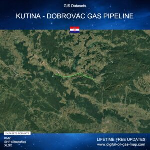 [Product Image] GIS Datasets of Kutina - Dobrovac Gas Pipeline
