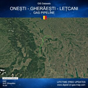 [Product Image] GIS Datasets of Onești - Gherăești - Lețcani Gas Pipeline
