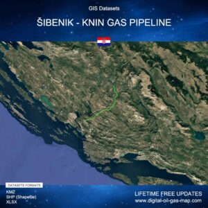 [Product Image] GIS Datasets of Šibenik - Knin Gas Pipeline
