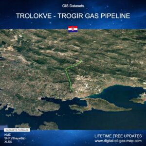 [Product Image] GIS Datasets of Trolokve - Trogir Gas Pipeline