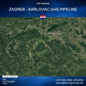 [Product Image] GIS Datasets of Zagreb - Karlovac Gas Pipeline