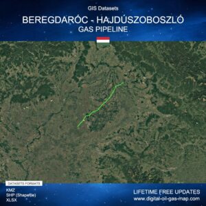 [Product Image] GIS Datasets of Beregdaróc - Hajdúszoboszló Gas Pipeline