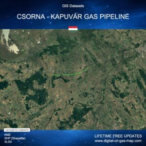 [Product Image] GIS Datasets of Csorna - Kapuvár Gas Pipeline