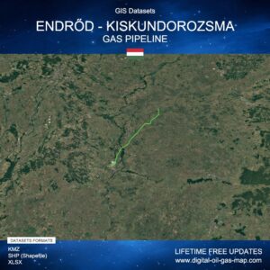 [Product Image] GIS Datasets of Endrőd - Kiskundorozsma Gas Pipeline