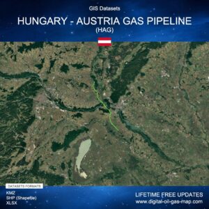 [Product Image] GIS Datasets of Hungary - Austria Gas Pipeline (HAG)
