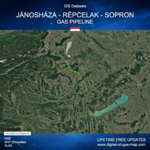 [Product Image] GIS Datasets of Jánosháza - Répcelak - Sopron Gas Pipeline