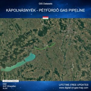 [Product Image] GIS Datasets of Kápolnásnyék - Pétfürdő Gas Pipeline