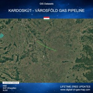 [Product Image] GIS Datasets of Kardoskút - Városföld Gas Pipeline