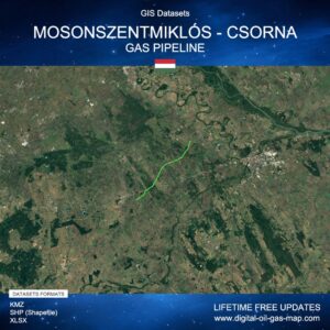 [Product Image] GIS Datasets of Mosonszentmiklós - Csorna Gas Pipeline