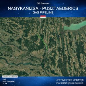 [Product Image] GIS Datasets of Nagykanizsa - Pusztaederics Gas Pipeline