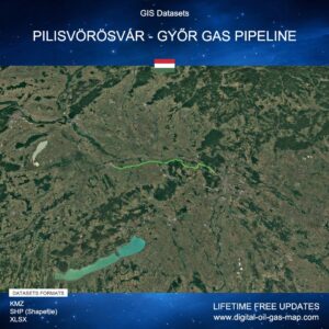 [Product Image] GIS Datasets of Pilisvörösvár - Győr Gas Pipeline