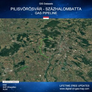 [Product Image] GIS Datasets of Pilisvörösvár - Százhalombatta Gas Pipeline