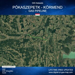 [Product Image] GIS Datasets of Pókaszepetk - Körmend Gas Pipeline