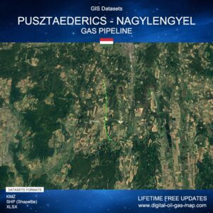 [Product Image] GIS Datasets of Pusztaederics - Nagylengyel Gas Pipeline