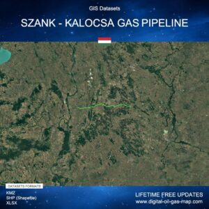 GIS Datasets of Szank - Kalocsa Gas Pipeline: Pipeline Route, Junction Point, Transfer Stations