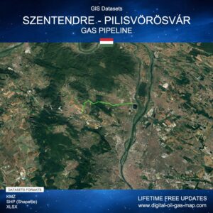 [Product Image] GIS Datasets of Szentendre - Pilisvörösvár Gas Pipeline