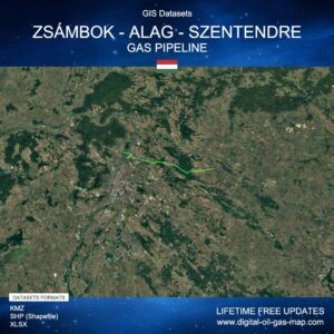 [Product Image] GIS Datasets of Zsámbok - Alag - Szentendre Gas Pipeline