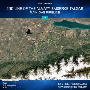 [Product Image] GIS Datasets of 2nd Line of the Almaty-Baiserke-Talgar Main Gas Pipeline