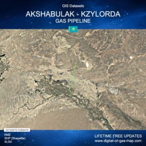 [Product Image] GIS Datasets of Akshabulak - Kzylorda Gas Pipeline