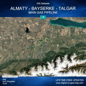 [Product Image] GIS Datasets of Almaty - Bayserke - Talgar Main Gas Pipeline