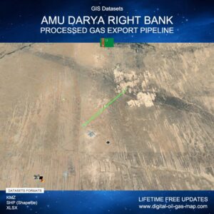 [Product Image] GIS Datasets of Amu Darya Right Bank Processed Gas Export Pipeline