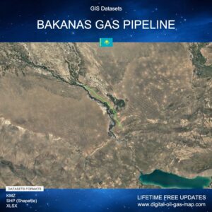 [Product Image] GIS Datasets of Bakanas Gas Pipeline