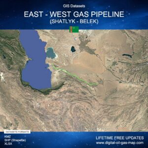 [Product Image] GIS Datasets of East - West Gas Pipeline (Shatlyk - Belek)