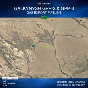 [Product Image] GIS Datasets of Galkynysh GPP-2 & GPP-3 Gas Export Pipeline