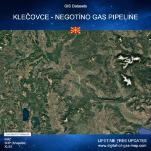 [Product Image] GIS Datasets of Klečovce - Negotino Gas Pipeline