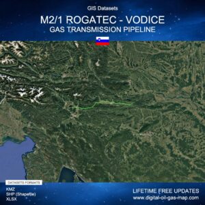 [Product Image] GIS Datasets of M2_1 Rogatec - Vodice Gas Transmission Pipeline