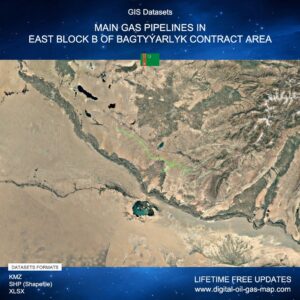 [Product Image] GIS Datasets of Main Gas Pipelines in East Block B of Bagtyýarlyk Contract Area