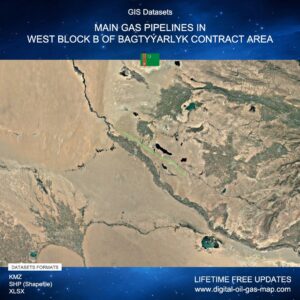 [Product Image] GIS Datasets of Main Gas Pipelines in West Block B of Bagtyýarlyk Contract Area
