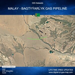 [Product Image] GIS Datasets of Malay - Bagtyýarlyk Gas Pipeline