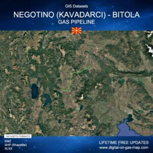 [Product Image] GIS Datasets of Negotino (Kavadarci) - Bitola Gas Pipeline