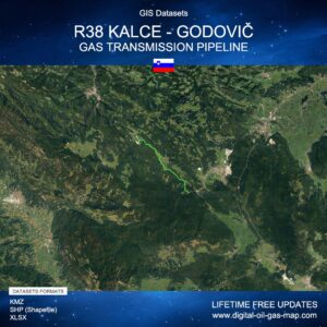 [Product Image] GIS Datasets of R38 Kalce - Godovič Gas Transmission Pipeline
