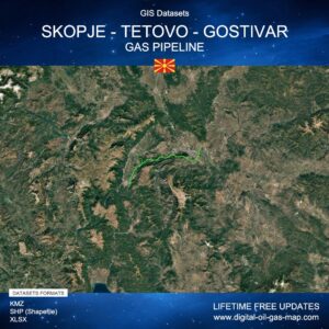 [Product Image] GIS Datasets of Skopje - Tetovo - Gostivar Gas Pipeline