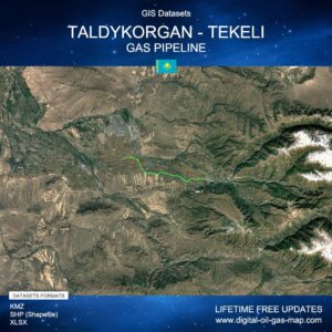[Product Image] GIS Datasets of Taldykorgan - Tekeli Gas Pipeline